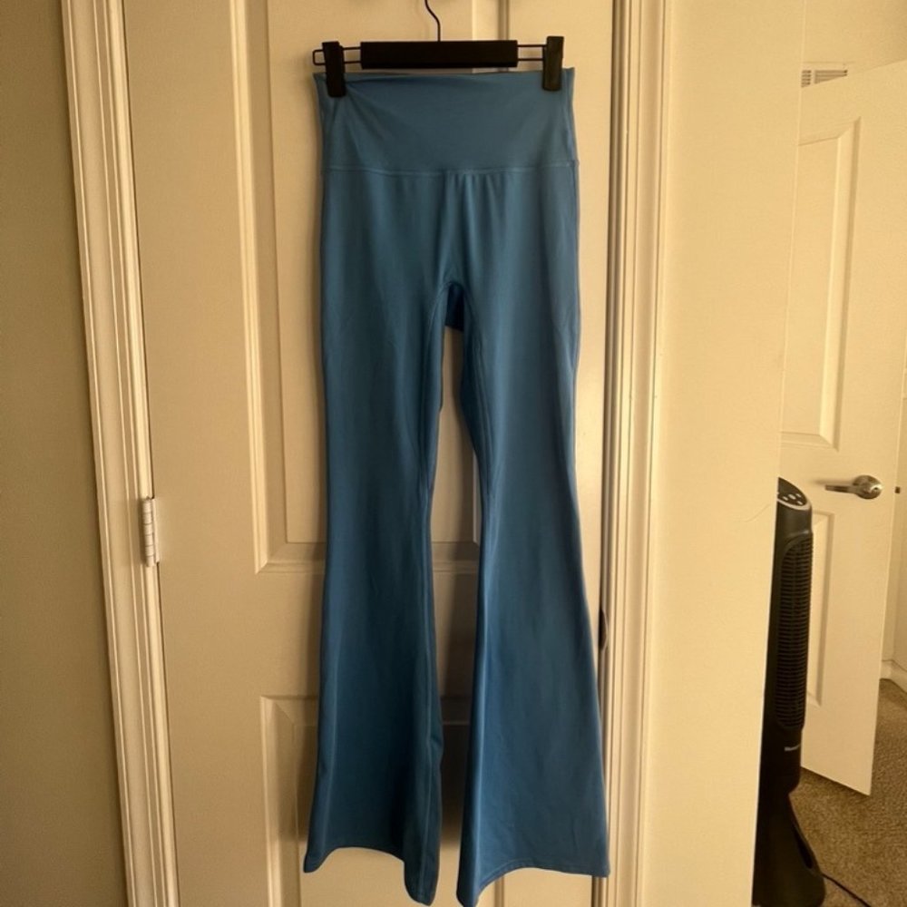 blue flare yoga pants